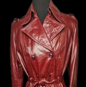 Leather Vintage Trench Coat
